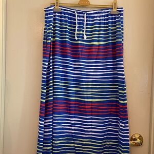 Tommy Hilfiger Cyber Red Blue and Yellow Striped Skirt